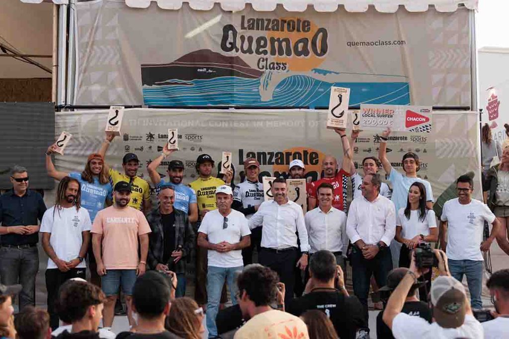 Podium de ganadores del Quemao Class