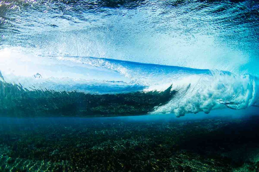 Underwater cloudbreak.