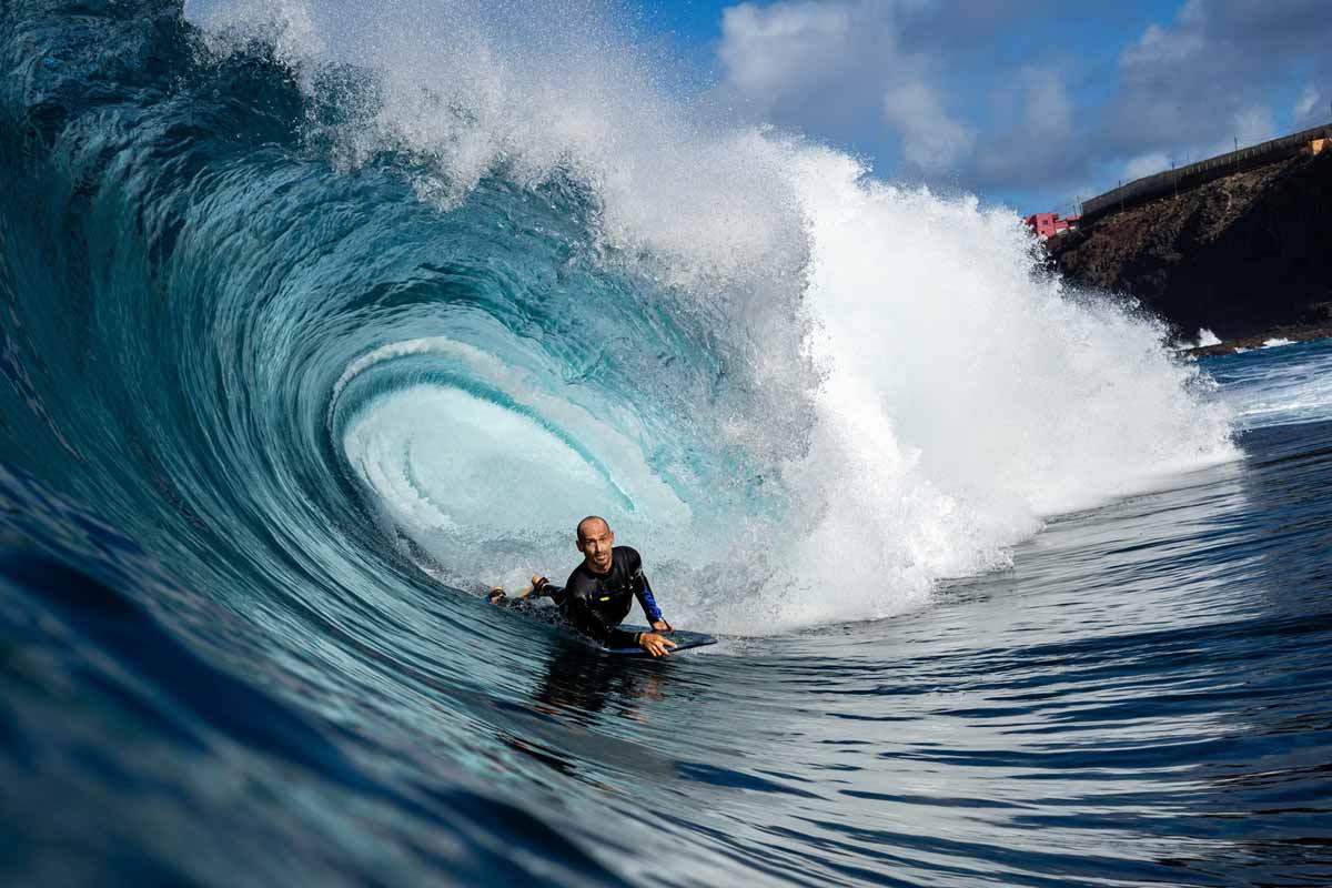 Amaury Lavernhe compitiendo en el Socorro Classic 2025 bodyboard Tenerife