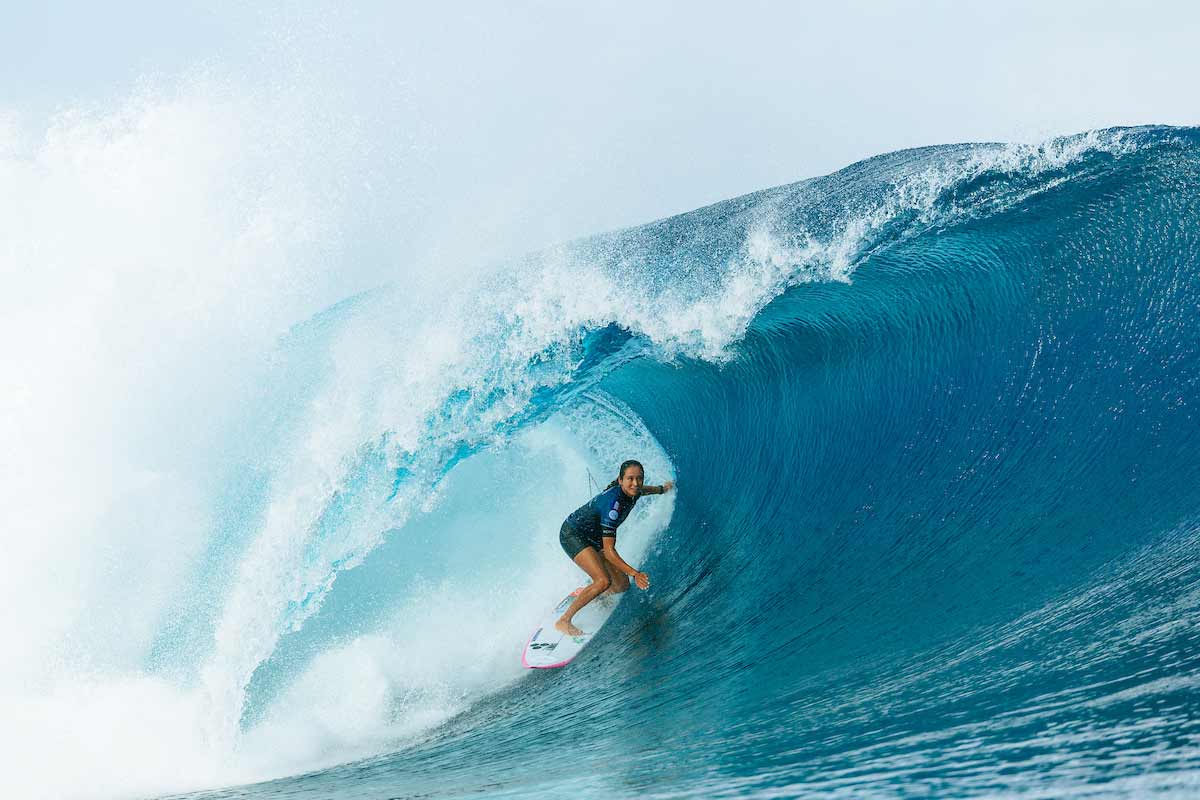 Vahine Fierro (FRA), wildcard del Lexus Tahiti Pro 2025 y campeona del evento en 2024 – WSL / Ed Sloane