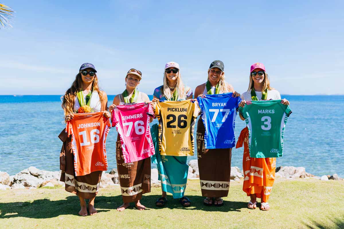 Finalistas femeninas WSL Finals Fiji 2025 Picklum Simmers Johnson Bryan Marks