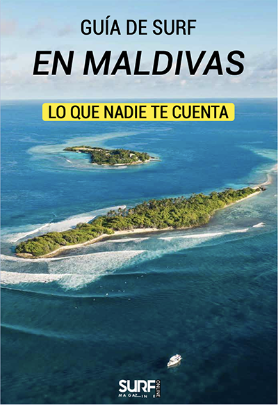 Portada de la “Guía de Surf en Maldivas 2025” de Surf Magazine Online